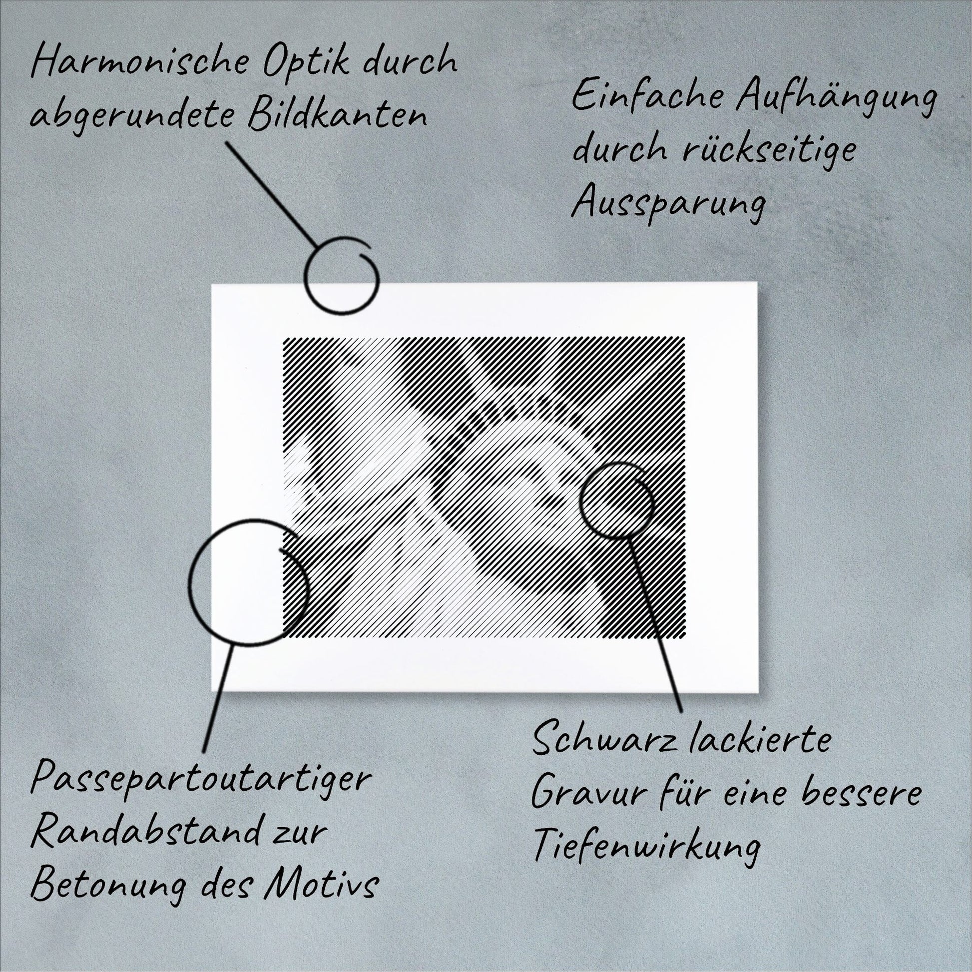 Technische Details einer Fotogravur: Präzise Verarbeitung für ein einzigartiges Fotogeschenk – perfekte Erinnerung für besondere Anlässe.