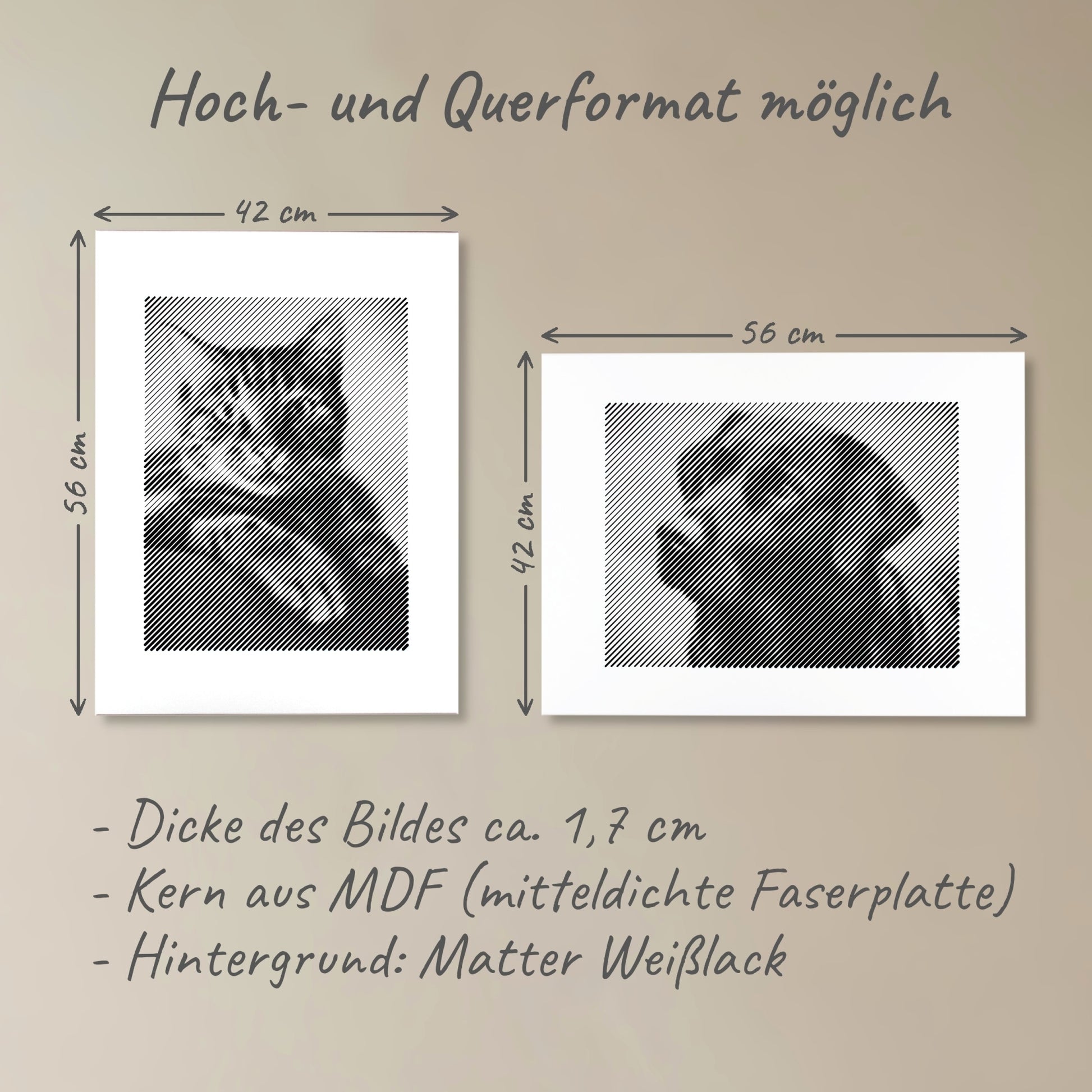 Zwei Haustierportraits im Halbtonstil: Eine im Hochformat und eine im Querformat – einzigartige Haustierportraits im Halbtonstil als Andenken.